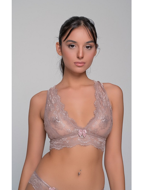 Milena By Paris Bralette χωρίς Μπανέλα Καφέ 10197