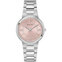 Bulova Γυναικείο Ρολόι με Ασημί Μεταλλικό Μπρασελέ 96L335