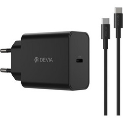 Devia Rocket Φορτιστής με Θύρα USB-C 45W Quick Charge 3.0 & Power Delivery Black