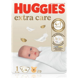 Huggies Extra Care Πάνες No1 2-5kg 26τμχ
