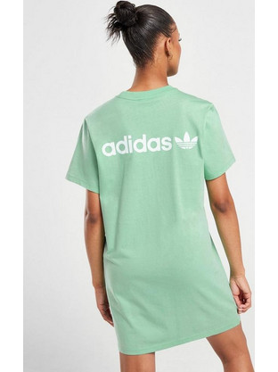 Adidas Originals Linear Mini Καλοκαιρινό Αθλητικό Μπλουζοφόρεμα Πράσινο Mint IK9331