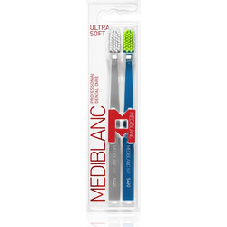 Mediblanc 5490 Ultra Soft Οδοντόβουρτσες 2τμχ Πετρόλ Γκρι