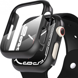 Tech-Protect Defense360 Πλαστική Θήκη Tempered Glass για Apple Watch 7 / 8 / 9 41mm Μαύρη