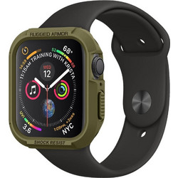 Spigen Rugged Armor Θήκη Σιλικόνης για Apple Watch 4 / 5 / 6 / 7 / 8 / 9 / SE 44 / 45mm Κυπαρισσί