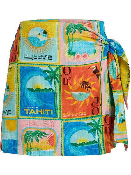 Roxy Atlas Summer Cocktail Μίνι Φούστα Υφασμάτινη Πολύχρωμη ERJWK03181-ATLASATLASPRI