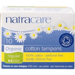 Natracare Organic Regular Ταμπόν για Κανονική Ροή 2 Σταγόνες από 100% Βαμβάκι 10τμχ