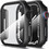 Techsuit Defense360 Pro Πλαστική Θήκη Tempered Glass για Apple Watch 7 45mm Μαύρη