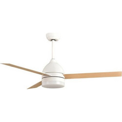 Eurolamp 300-25064 Ανεμιστήρας Οροφής 107cm 22W με Φως & Τηλεχειριστήριο Λευκός Καφέ