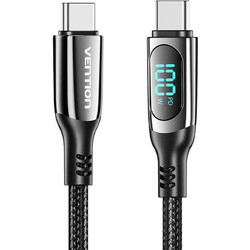 Vention TAYBAV Braided USB-C to USB-C 100W 1.2m Black 6922794772564