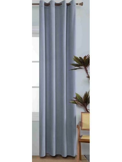 For Home Κουρτίνα Παραθύρου Βελουτέ με Τρουκς 140x260 LUGB-AD6040-7 Μπλε