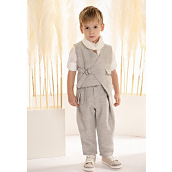 Baby Bloom Βαπτιστικό Κοστούμι με Παντελόνι Πουκάμισο & Γιλέκο 6τμχ 125-24-9970