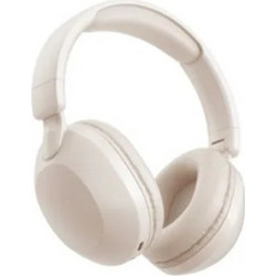 Ezra BW84 Ασύρματα Bluetooth Ακουστικά Over Ear Μπεζ