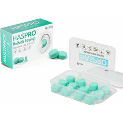 Haspro Moldable Ωτοασπίδες Σιλικόνης 12τμχ Τιρκουάζ