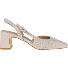 Corina Γόβες Slingback με Χοντρό Χαμηλό Τακούνι Εκρού M5331