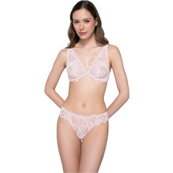 Luna Sylvie Γυναικείο Sexy String με Δαντέλα Ροζ 26700-44