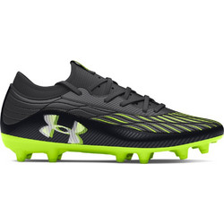 Under Armour UA U Magnetico Select 4 FG 3027707-001 Ποδοσφαιρικά Παπούτσια με Τάπες και Καλτσάκι Μαύρα Lime