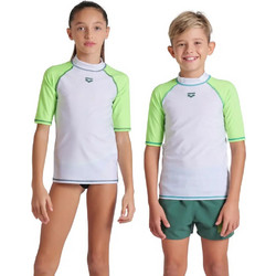Arena Αντηλιακό UV Παιδικό Μαγιό Μπλούζα Λευκό Lime 006295-106