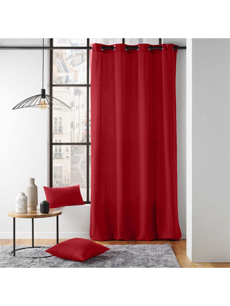 Douceur d'interieur Κουρτίνα Παραθύρου με Τρουκς 135x260 Twily 1612132 Rouge