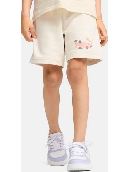 Puma Αθλητική Παιδική Βερμούδα Μπεζ Ροζ 685143-87