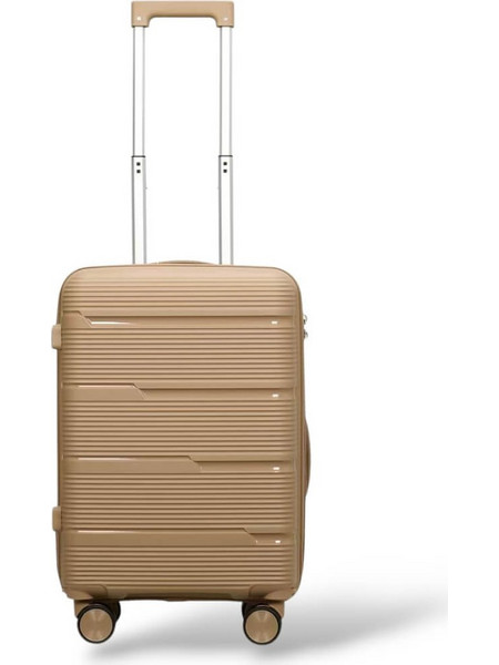 Playbags Collection BK0167 Βαλίτσα Καμπίνας 55x38x20cm με 4 Ρόδες Εκρού