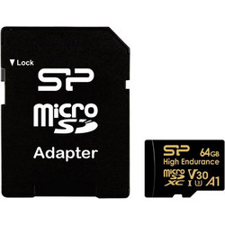 Silicon Power High Endurance microSDHC 64GB Class 10 U3 V30 A1 + Adapter