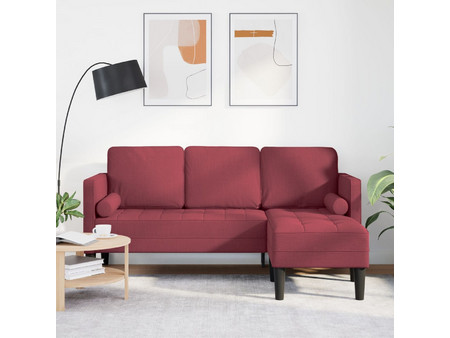 vidaXL Γωνιακός Καναπές Μπορντό 173x131x67cm 42001916