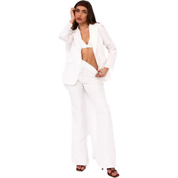 Luigi Ανοιξιάτικο Γυναικείο Σύνολο Σακάκι & Παντελόνι Λευκό 3829504