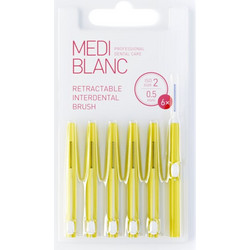 Mediblanc TB Pull Out Μεσοδόντια Βουρτσάκια 0.5mm Κίτρινα 6τμχ