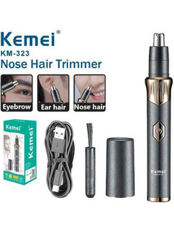 Kemei KM-323 Trimmer Μηχανή Ανδρική Επαναφορτιζόμενη Μύτης & Αυτιών