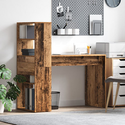 vidaXL Γραφείο Τοίχου Ξύλινο με Βιβλιοθήκη 113x54x120cm 869280