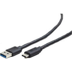 Gembird USB-A to USB-C 1m Black CCP-USB3-AMCM-1M