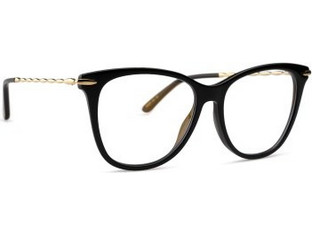 Elie Saab ES071 807 Γυναικείος Σκελετός Γυαλιών Οράσεως Κοκάλινος Μεταλλικός Χρυσός Μαύρος