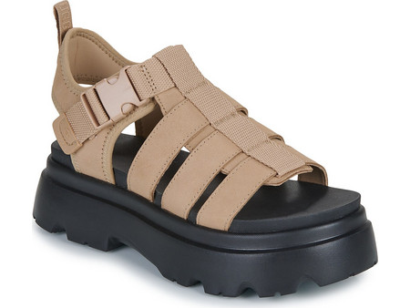 UGG Cora Καλοκαιρινές Γυναικείες Πλατφόρμες Χαμηλές Nude 1152698-SAN