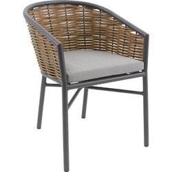 Metaxakis Ripon Πολυθρόνα Κήπου Rattan Καφέ 01-00-2855