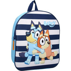 Vadobag 3D Bluey Oh Happy Days Σχολική Τσάντα Πλάτης Νηπιαγωγείου Μπλε Λευκή 625-4676