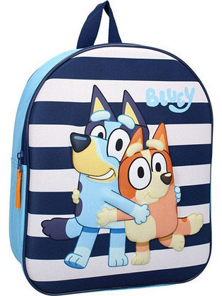 Vadobag 3D Bluey Oh Happy Days Σχολική Τσάντα Πλάτης Νηπιαγωγείου Μπλε Λευκή 625-4676