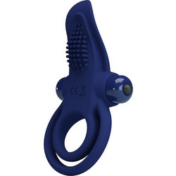 Pretty Love Vibrating Penis Ring BI-210203-3 Ελαστικό Δαχτυλίδι Πέους Σιλικόνης με Δόνηση Μπλε
