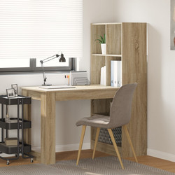 vidaXL Γραφείο Ξύλινο με Βιβλιοθήκη 122x67x145cm 3337259