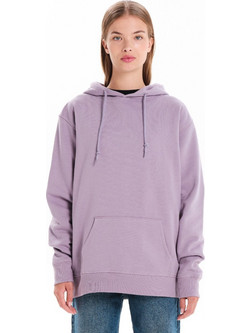 Basehit Γυναικείο Φούτερ Oversized με Κουκούλα & Τσέπες Λιλά 242.BW20.203