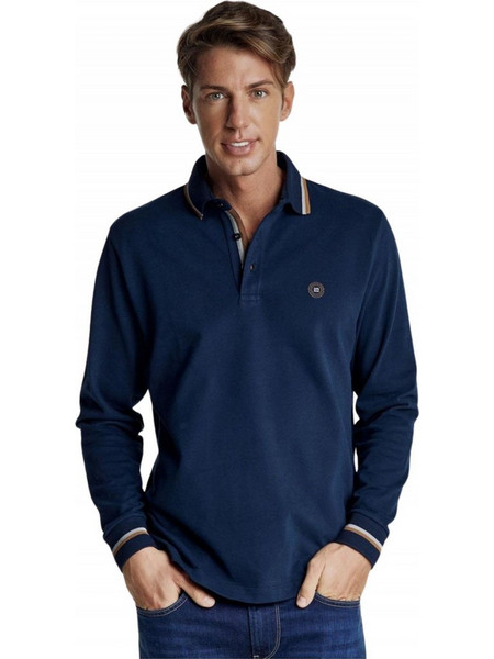 Guy Laroche Ανδρική Μπλούζα Polo Μακρυμάνικη Navy Μπλε 2229502