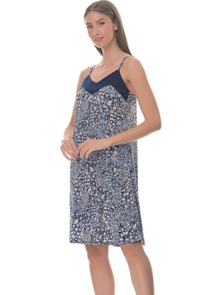 PNN Nightwear Mini Καλοκαιρινό Καθημερινό Φόρεμα Navy Μπλε 0242-0871-1