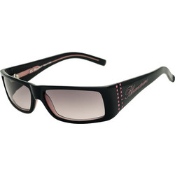 Blumarine 95701 Ανδρικά Γυαλιά Ηλίου Ορθογώνια Κοκάλινα Μαύρα με Μαύρο Φακό