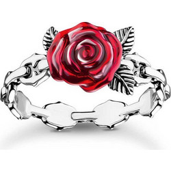 Thomas Sabo Γυναικείο Δαχτυλίδι Λουλούδι Ασημί TR2482-664-10