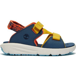 Timberland Παιδικά Πέδιλα για Αγόρι Ανατομικά Navy Μπλε Πορτοκαλί Κίτρινα TB0A6C4PETU1