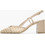 Mortoglou Γόβες Slingback Δερμάτινες με Χοντρό Ψηλό Τακούνι Εκρού 2548.51767