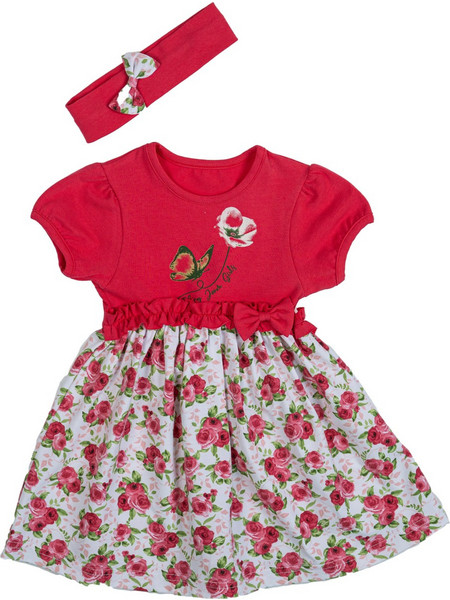 Joom Παιδικό Φόρεμα Floral Κόκκινο Άσπρο 03125703