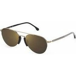 Lozza SL2394 300G Ανδρικά Γυαλιά Ηλίου Aviator Μεταλλικά Ασημί με Καφέ Φακό