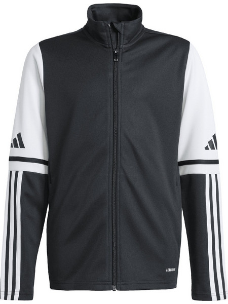 Adidas Παιδική Ζακέτα με Φερμουάρ Μαύρο Λευκό JE2766