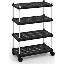 Costway JV11024DK 6473514331108 Τρόλεϊ Πλαστικό 4 Θέσεων 21x40x59.5cm