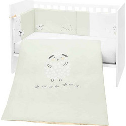 KikkaBoo Sleepy Sheep Σετ Κούνιας Mint/Green 2τμχ